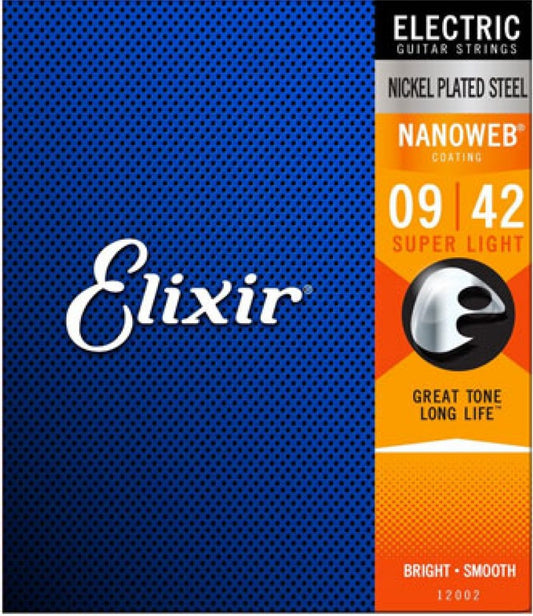 Set Cuerdas Guitarra Eléctrica Elixir 12002, 9-42 Super Light