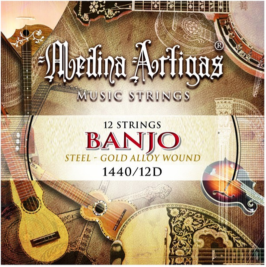 Set Cuerdas Banjo Medina Artigas 1440/12D, 12 cuerdas