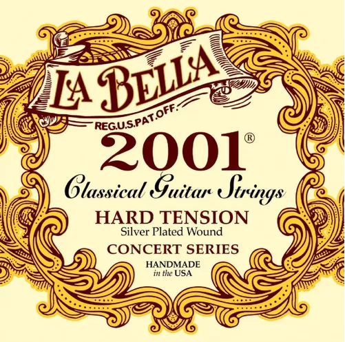 Set Cuerdas Guitarra Clásica La Bella 2001 HT, Hard Tension