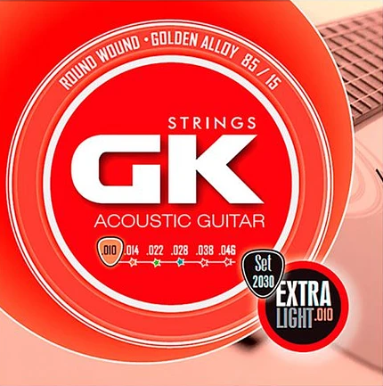 Set Cuerdas Guitarra Acústica Medina Artigas GK2030, 10-46 Extra Light 85/15