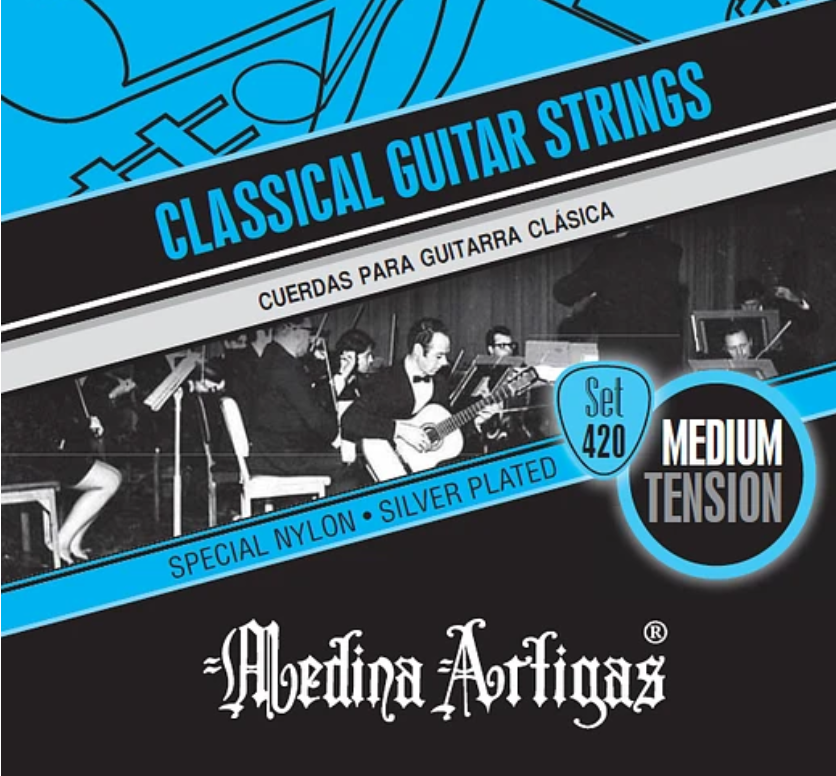 Set Cuerdas Guitarra Clásica Medina Artigas 420, Medium Tension