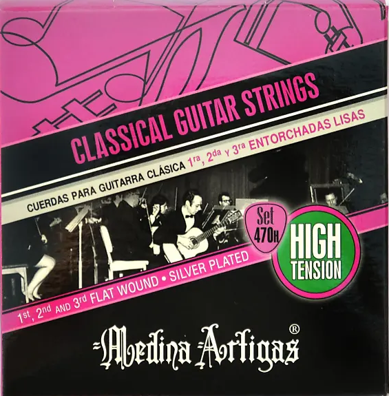 Set Cuerdas Guitarra Clásica Medina Artigas 470H, High Tension