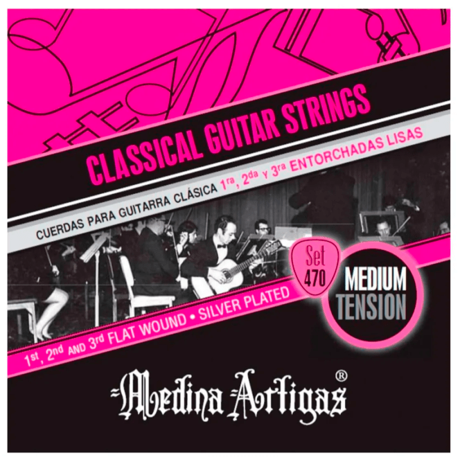 Set Cuerdas Guitarra Clásica Medina Artigas 470, Medium Tension