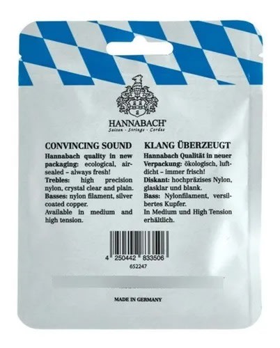 Set Cuerdas Guitarra Clásica Hannabach 500HT, High Tension