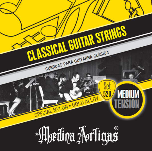 Set Cuerdas Guitarra Clásica Medina Artigas 520, Medium Tension