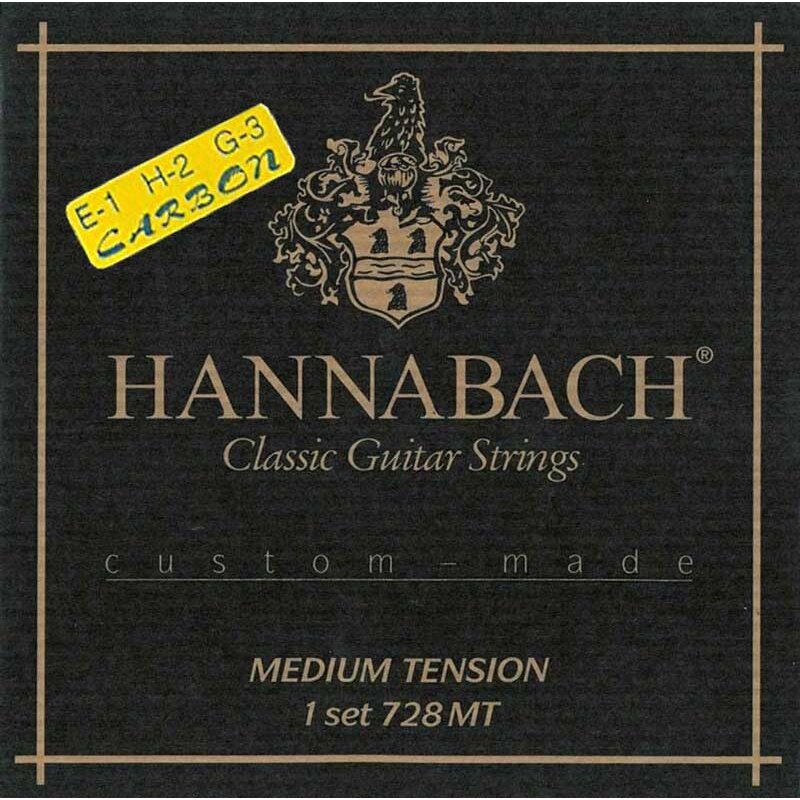 Set Cuerdas Guitarra Clásica Hannabach 728 MTC Carbon, Medium Tension