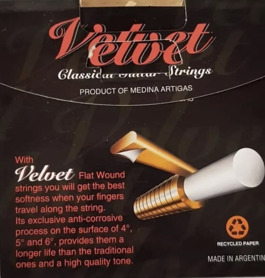 Set Cuerdas Guitarra Clásica Medina Artigas Velvet 950, Medium Tension