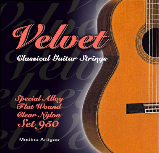 Set Cuerdas Guitarra Clásica Medina Artigas Velvet 950, Medium Tension