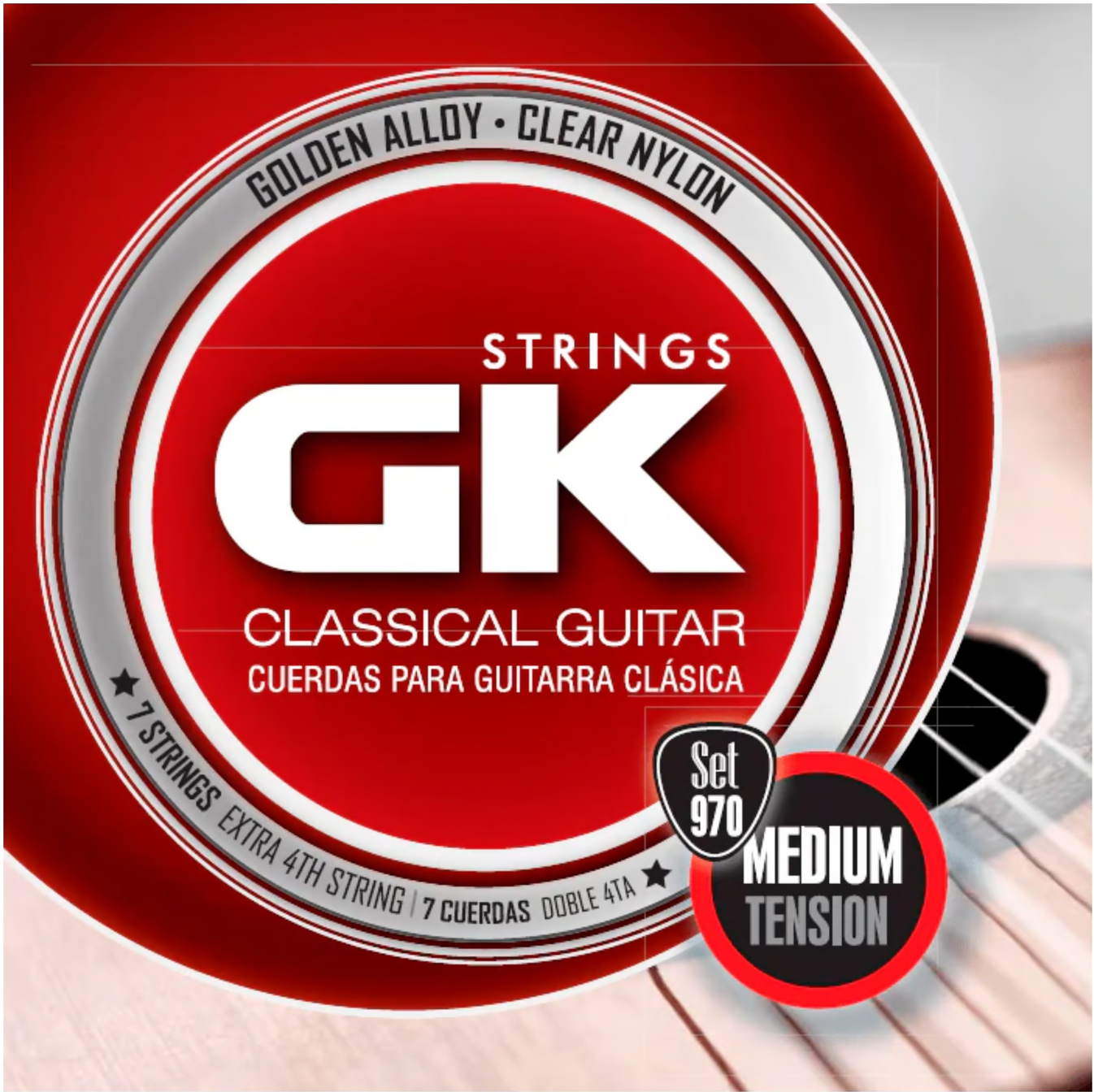 Set Cuerdas Guitarra Clásica Medina Artigas GK 970, Medium Tension