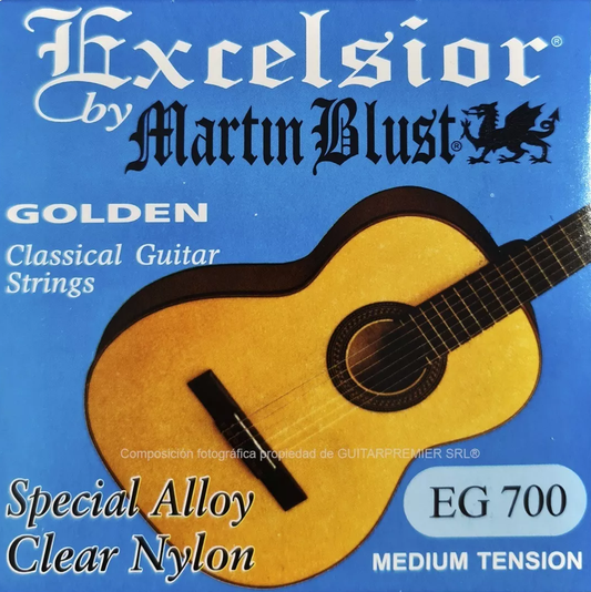 Set Cuerdas Guitarra Clásica Martin Blust EG700, Medium Tension