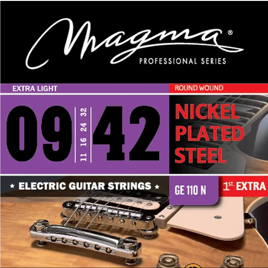 Set Cuerdas Guitarra Eléctrica Magma GE110N, 9-42 Super Light