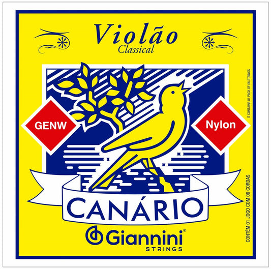 Set Cuerdas Guitarra Clásica Giannini Canario GENW, Medium Tension