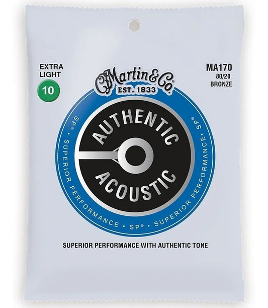 Set Cuerdas Guitarra Acústica Martin & Co. MA170, 10-47 Extra Light 80/20