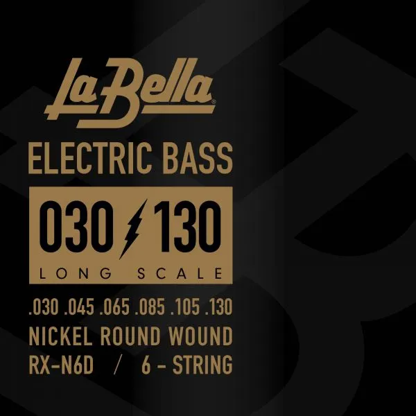 Set Cuerdas Bajo Eléctrico La Bella RX-N6D, 030-130, Seis Cuerdas