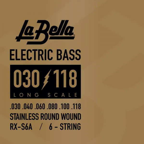 Set Cuerdas Bajo Eléctrico La Bella RX-S6A, 040-118, Seis Cuerdas