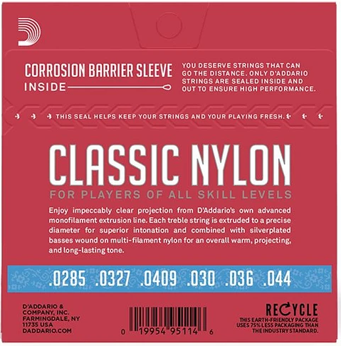 Set Cuerdas Guitarra Clásica D'Addario EJ27H, High Tension