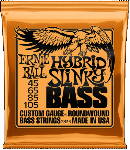 Set Cuerdas Bajo Eléctrico Ernie Ball 2833, 045-105 Cuatro Cuerdas