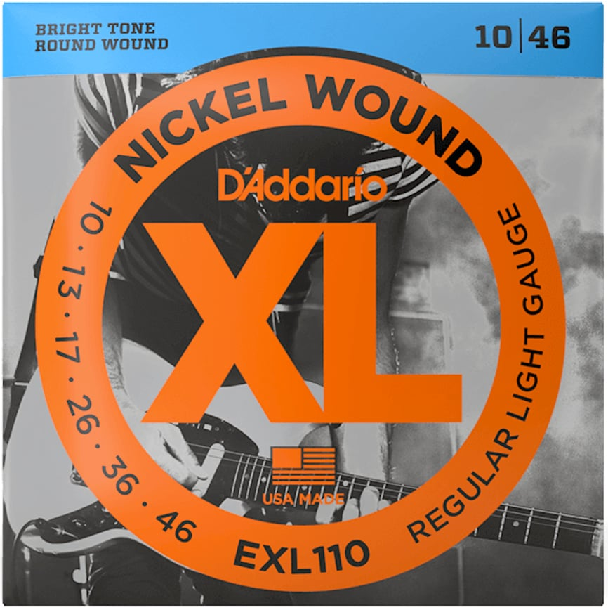 Set Cuerdas Guitarra Eléctrica D'Addario EXL110, 10-46 Light