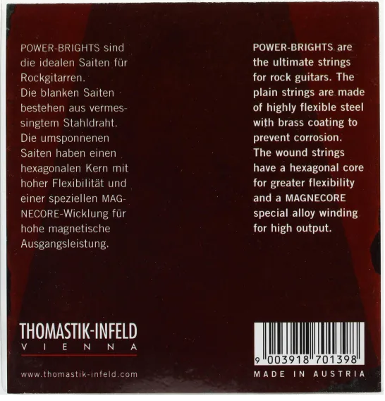 Set Cuerdas Guitarra Eléctrica Thomastik PB108, 8-40 Extra Super Light