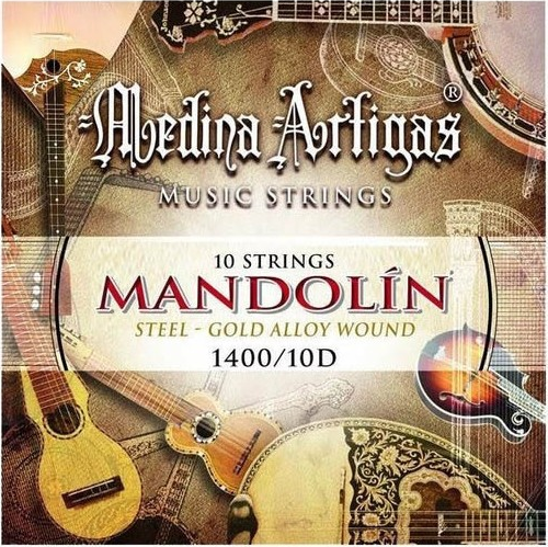 Set Cuerdas Mandolina Medina Artigas 1400/10D, 10 Cuerdas