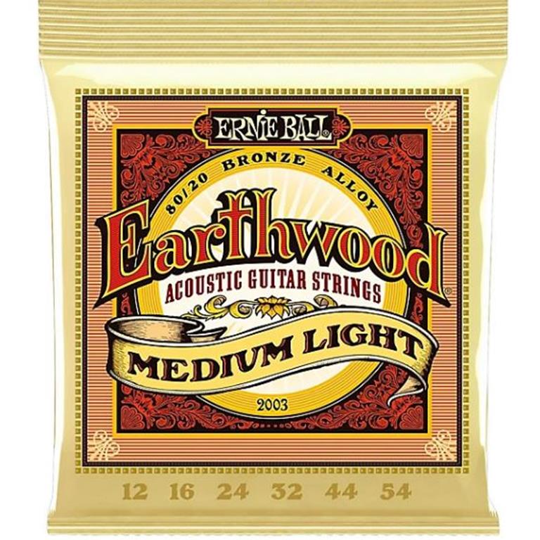 Set Cuerdas Guitarra Acústica Ernie Ball 2003, 12-54 Medium Light 80/20
