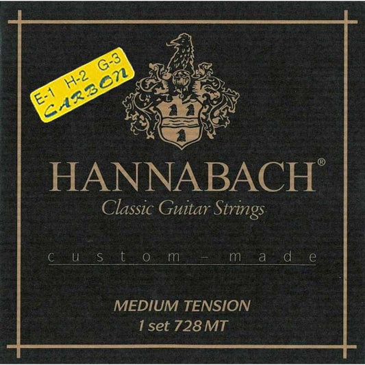 Set Cuerdas Guitarra Clásica Hannabach 728 MTC Carbon, Medium Tension
