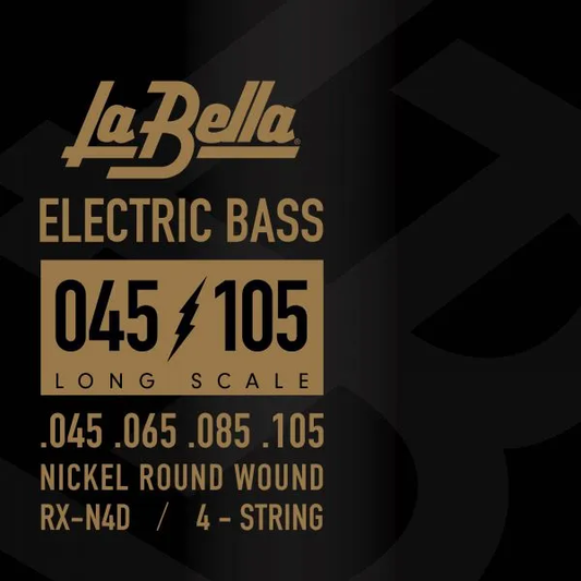 Set Cuerdas Bajo Eléctrico La Bella RX-N4D, 045-105 Cuatro Cuerdas